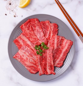 한우1++ 갈비살 100g당 17,000